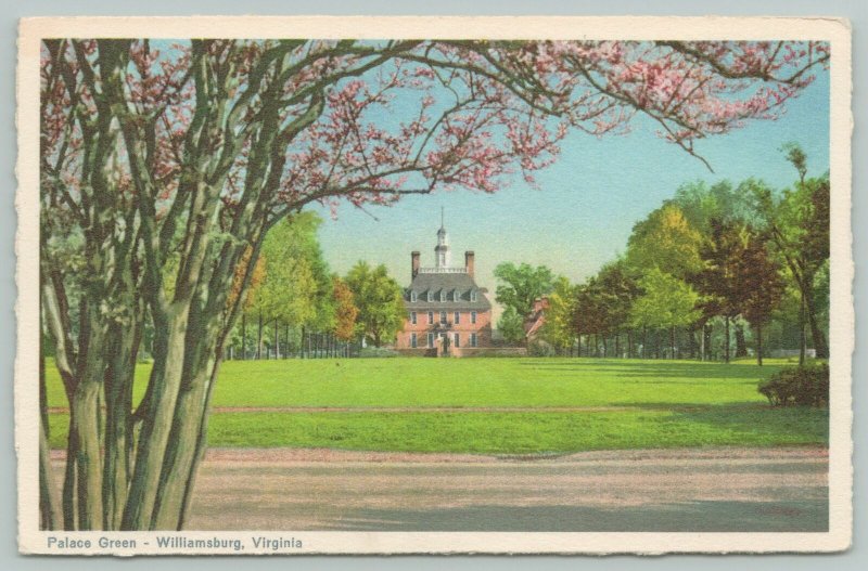 Williamsburg Virginia~Palace Green~1920s Vontobel Swiss Postcard