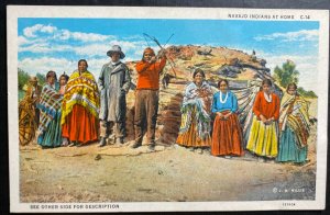 Mint USA PPC Picture Postcard Native American Navajo Indians At Home