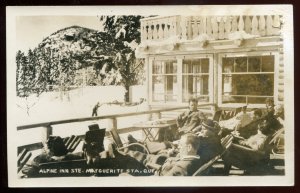 h2416 - STE. MARGUERITE Quebec 1940s Alpine Inn. Real Photo Postcard