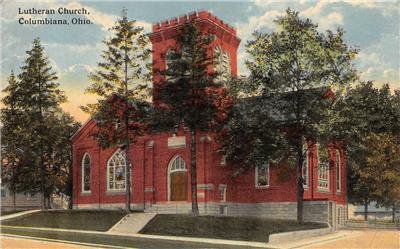 Lutheran Church, Columbiana, Ohio ca 1910s Vintage Postcard 