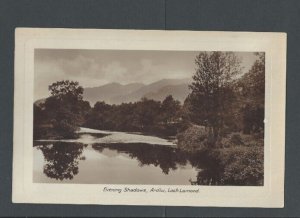 Ca 1907 Real Photo Post Card Scotland Loch Lomond Ardlui Evening Shadows