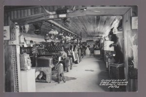 Calumet MICHIGAN RPPC c1940s INTERIOR MUSEUM Car Cars CLOVERLAND FREE MUSEUM #1