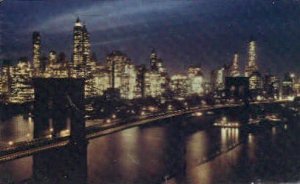 Brooklyn Bridge at Night - New York City, NY