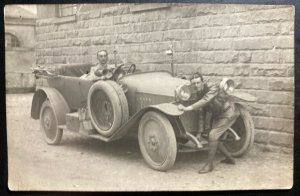 Mint France Real Picture Postcard WWI Military Soldiers Army Vehicle