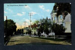 AL Early View St Joseph St MOBILE ALABAMA Postcard PC