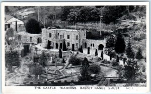 RPPC  BASKET RANGE, SOUTH AUSTRALIA   Birdseye  CASTLE TEAROOMS     Postcard