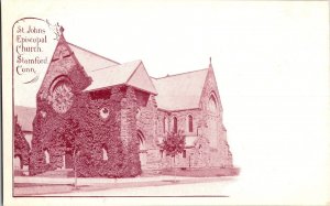 St. Johns Episcopal Church, Stamford CT Undivided Back Vintage Postcard P45