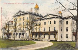 Janesville Wisconsin State Institute For Blind Antique Postcard K16063