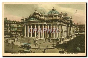 Old Postcard The Brussels Stock Exchange after a tableA C Holborn