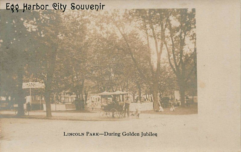 Egg Harbor City NJ  Popcorn Wagon Lincoln Park Real Photo Postcard