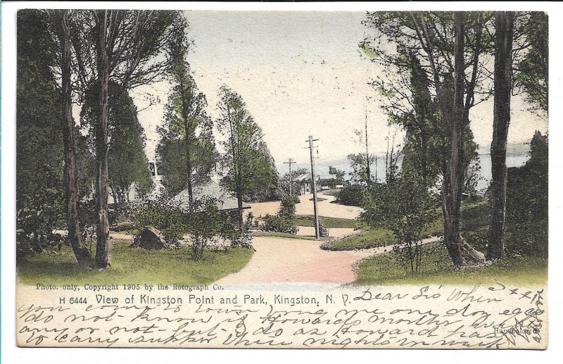 Kingston, NY - View of Kingston Point and Park - 1907