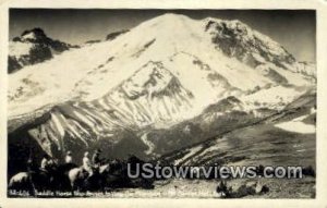 Real Photo - Saddle Horse - Mt. Rainier National Park, Washington WA  