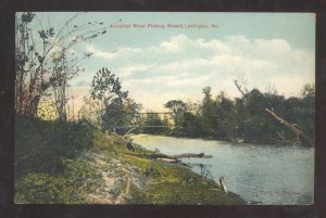 LEXINGTON MISSOURI CROOKED RIVER FISHING RESORT VINTAGE POSTCARD BRIDGE
