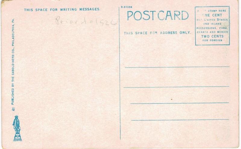 Reading Luden's Residence White Border 1930 Unused PA 