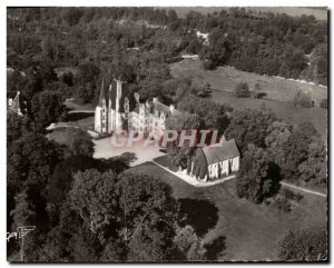 Postcard The ModerneA France from Above The Chateau Fontaine Henry and Chapel