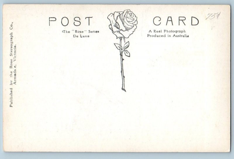 Katoomba NSW Australia Postcard Giant Stairway Echo Point c1930's RPPC Photo