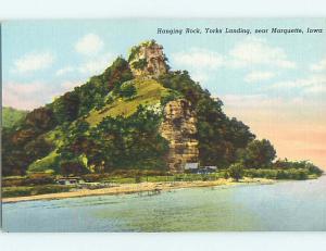 Unused Linen HANGING ROCK FORMATION Marquette Iowa IA Q9181