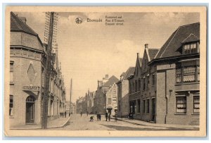 c1940's Eessen Street Dixmude West Flanders Belgium Posted Antique Postcard