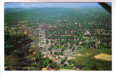 Aerial View of Rutland, Vermont,