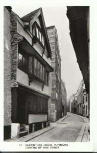 Devon Postcard - Elizabeth House - Plymouth - Looking Up New Street - Ref 18372A
