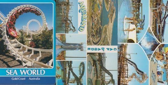 Sea World Gold Coast Australia Cap D'Agde France 3 Aqualand Theme Park Postcard