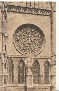 Lincolnshire Postcard - Lincoln Cathedral - Rose Window - Ref TZ604