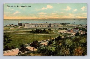 FORT MARION ST. AUGUSTINE FLORIDA MILITARY POSTCARD (c. 1910)
