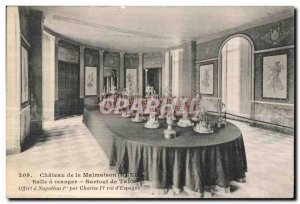 Old Postcard Chateau de Malmaison Rueil Dining room Especially table