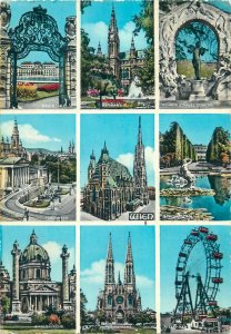 Austria Vienna city sites collage Postcard