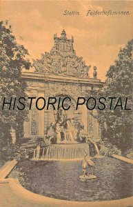 STETTIN POLAND~FELDERHOFBRUNNEN~PHOTO POSTCARD