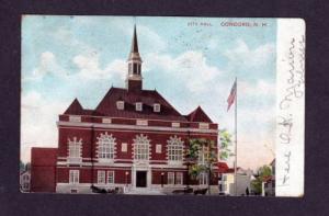 NH City Hall CONCORD NEW HAMPSHIRE 1908 UDB POSTCARD PC