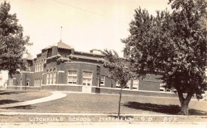 Real Photo Postcard Litchfield School in Mitchell, South Dakota~130487