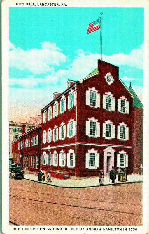 City Hall Built 1795 Andrew Jackson Lancaster Pennsylvania PA UNP 1920s