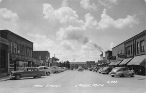 J77/ L'Anse Michigan RPPC Postcard c40-50s Main Street Stores 264