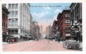 2nd Avenue North from Union St Seattle Washington 1920s postcard