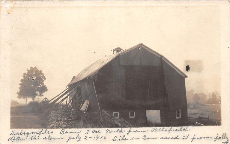 D43/ Pittsfield Pennsylvania Pa Real Photo RPPC Postcard 1916 Dalsymfiles Barn