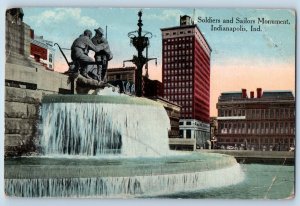 Indianapolis Indiana IN Postcard Soldiers Sailors Monument c1916 Vintage Antique