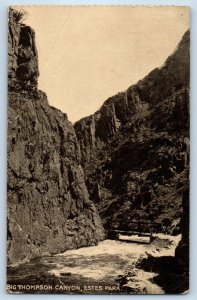 1916 Estes Park Colorado Vintage Postcard Big Thompson Canyon Mountain Posted