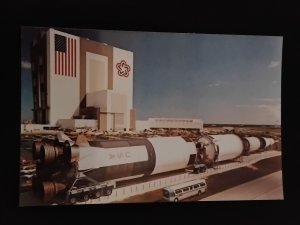 SATURN V ROCKET ON DISPLAY colour postcard