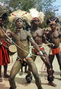 Medy Group Dancers Dancing Africa African Postcard