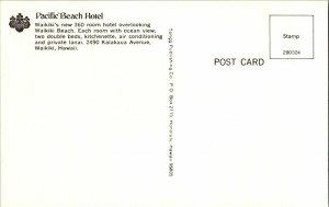 Pacific Beach Hotel Overlooking Waikiki Beach Hawaii Postcard Standard View Card