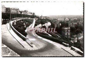 Old Postcard Angouleme Ramparts and overlooking the Quartier St Martin