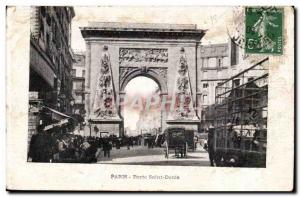 Old Postcard Paris Porte Saint Denis