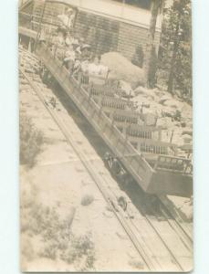 Pre-1918 rppc INCLINE RAIL TRAIN Manitou Springs - By Colorado Springs CO i9333