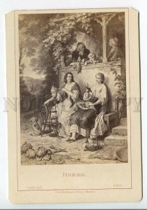 3185806 GOETHE Friederike SPINDLE by KAULBACH old CABINET Card