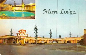 ROSWELL, NM New Mexico  MAYO LODGE MOTEL  Pool~50's Cars  ROADSIDE Postcard