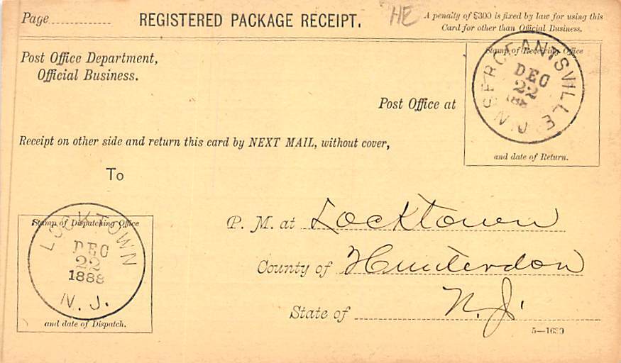 registered post receipt