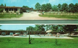 Family Units Playground & Swimming Pool Tahiti Motel Folkston Georgia Postcard