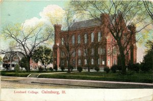 Vintage Postcard; Lombard College, Galesburg IL Knox County Unposted Wheelock