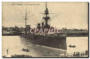 Old Postcard Boat War Saint Nazaire The Breastplate Admiral Aube
